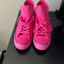 Hot Pink High Top Converse
