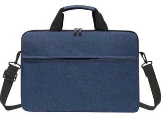 Laptop Bag with Shoulder Strap – Blue Water-Resistant Crossbody Briefcase Ideal for Travel and Work