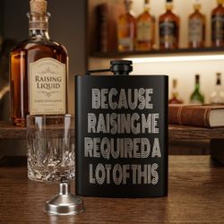 🎁 Custom Laser-Engraved Flasks - Perfect Father's Day & Birthday Gift!