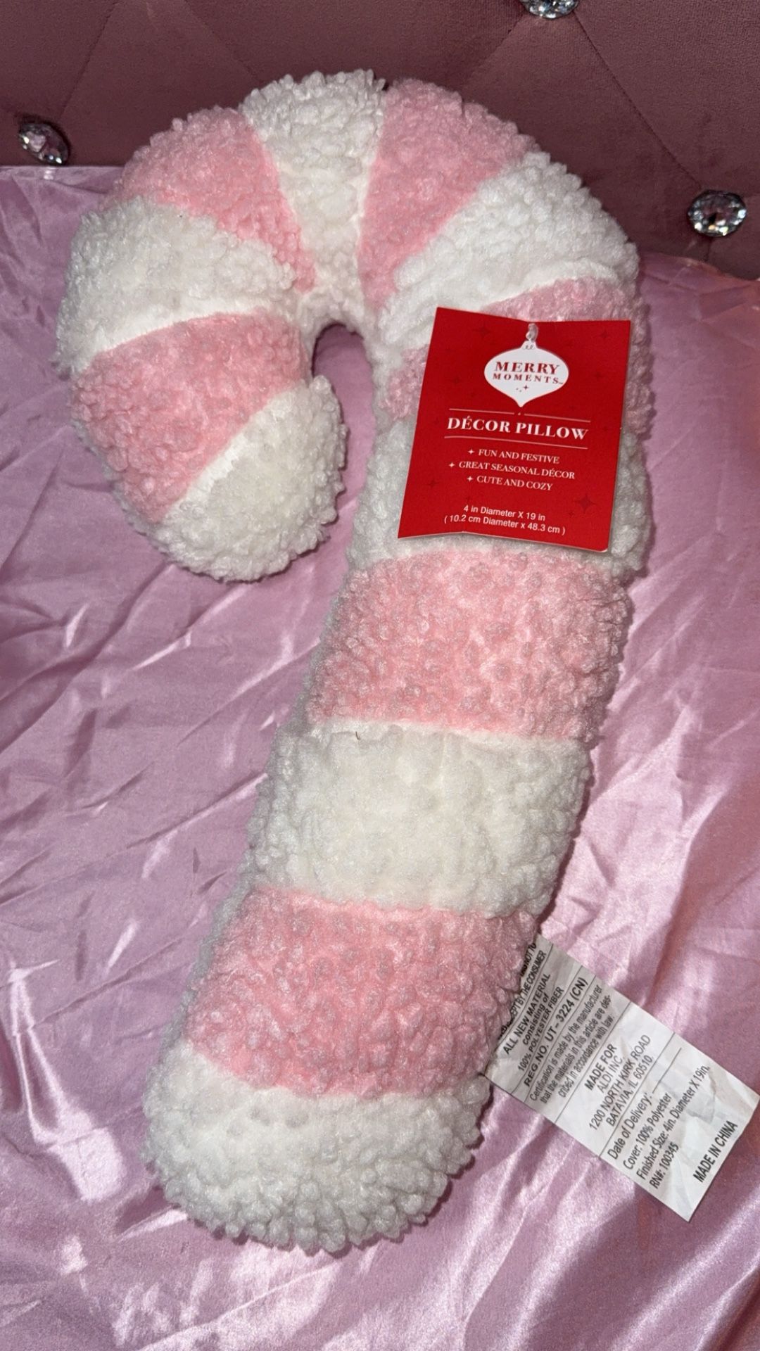 Christmas Candy Cane Pillow