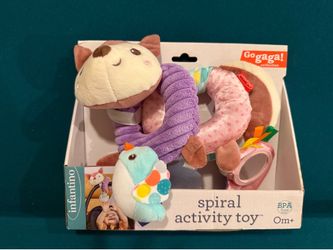 Infantino Go Gaga! Spiral Activity Baby Learning Toy - Deer: Memory and Fine Motor Skills Development