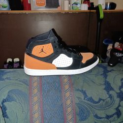 Orange And Black Suade Jordan Jumpman Shoes 