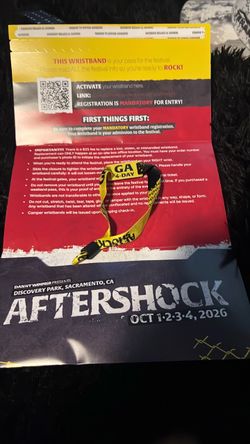 Aftershock 4 day GA pass