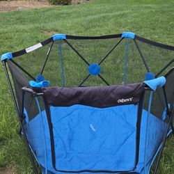 6 Sided XL Folding A BZON PLAY PEN WOTH DIIR OPENING. removable Pad. Holmdrl NJ