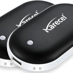 Hand Warmers Rechargeable 2 Pcs 10,400mAh Double Sided Heat Electric Handwarmers Powerbank Portable Camping Hand Warmers Winter Essentials