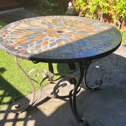 Unique Mosiac Outdoor Dining Table