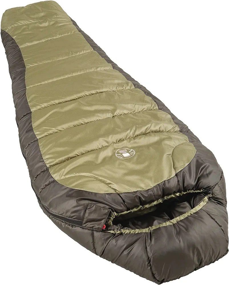 Coleman North Rim Cold-Weather Mummy Sleeping Bag, 0°F Sleeping Bag for Big & Tall Adults