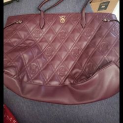 Victoria's Secret Burgundy Tote Bag