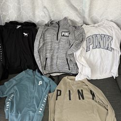 Pink Victoria Secret Bundle of Sweaters/ Long Sleeves Sizes XS-M