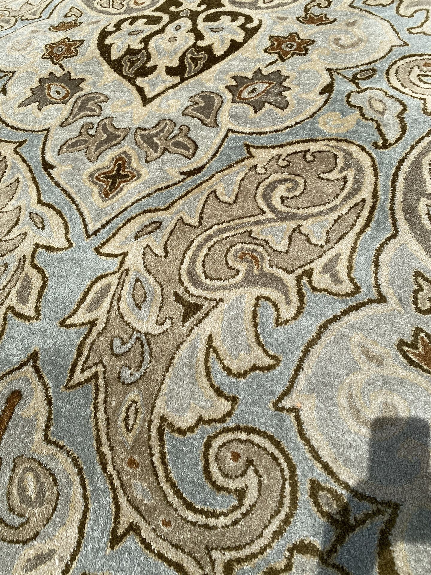 Large Area Rug In, Light Blue, Gray, Brown