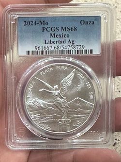 Libertad 2024 MS68 Onza Plata Pura