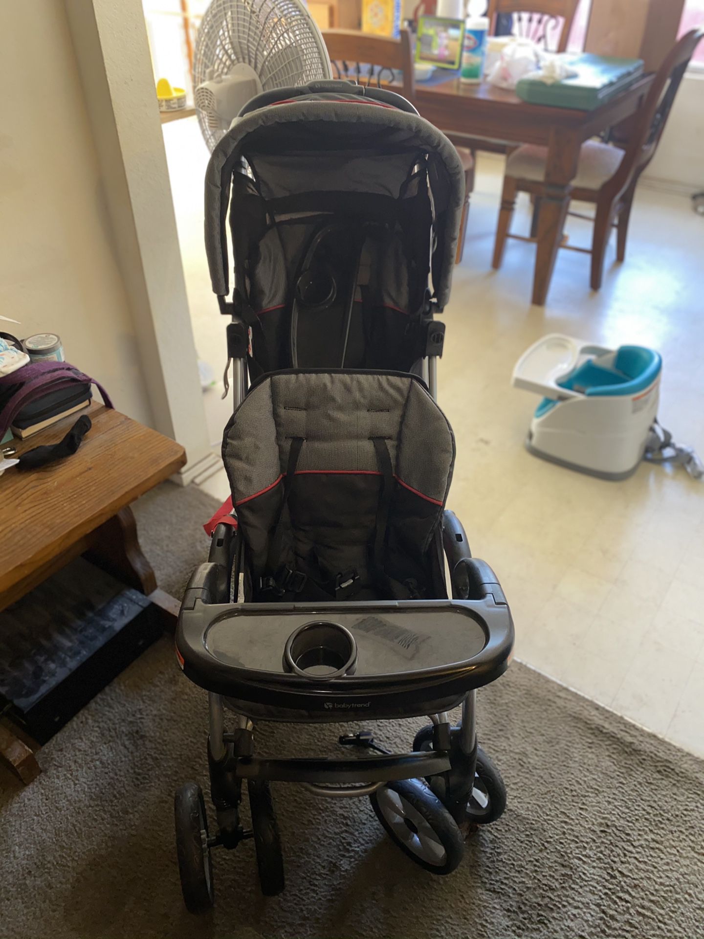 Double stroller and baby booster seat