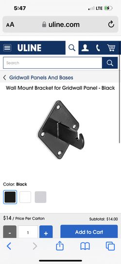 Wall Mount Brackets For Grid Wall Panels  60 Available 