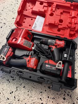 M18 FUEL 18V Lithium-lon Brushless Cordless Hammer Drill and Impact Driver Combo Kit (2- Tool) with 2 Batteries