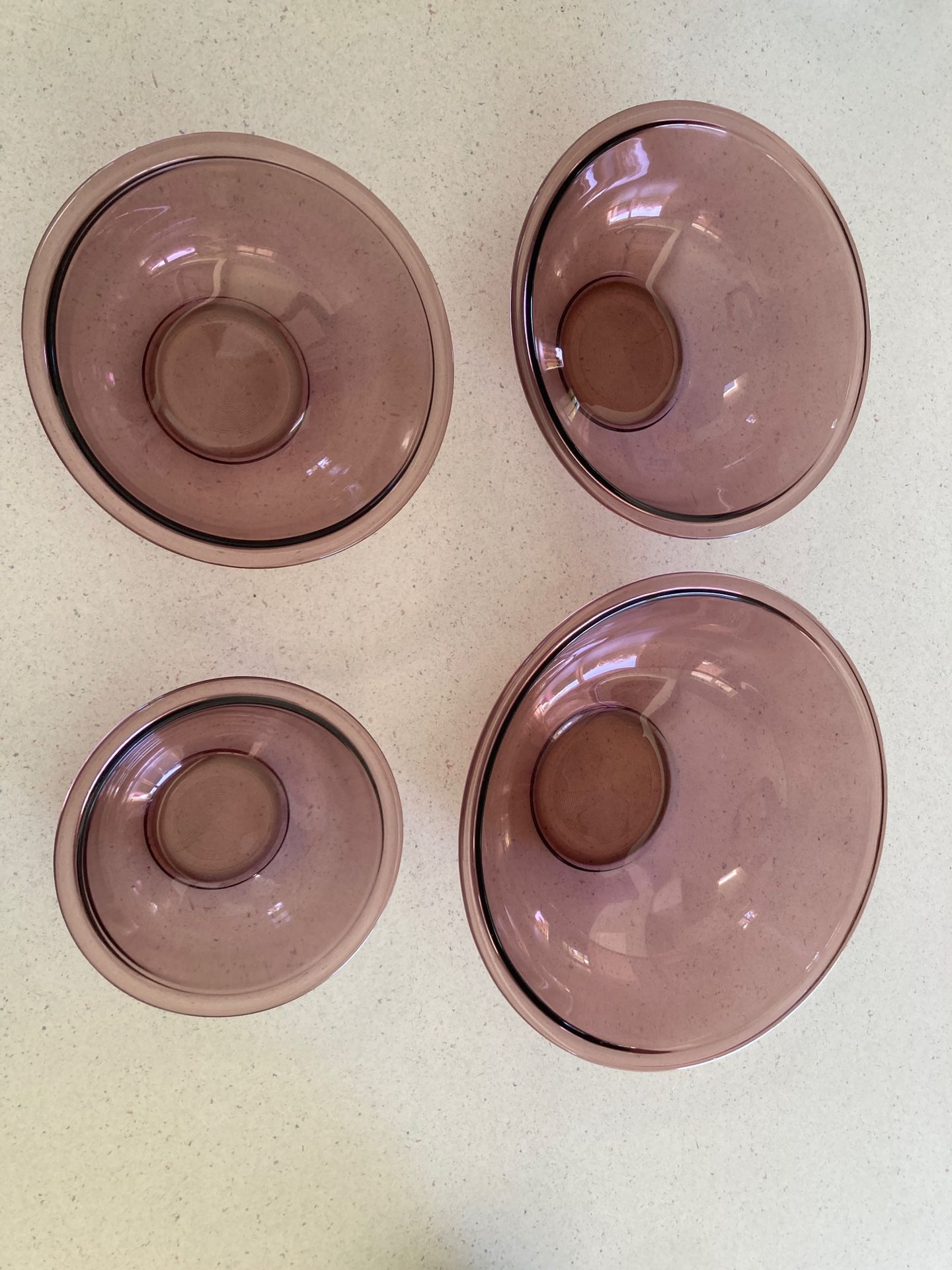 Pyrex Purple/Plum Glass Bowl Set