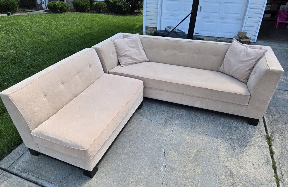 Sofa + Armless Loveseat Sectional - PLEASE READ DESCRIPTION