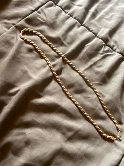 Gold plated  925 rope necklace men