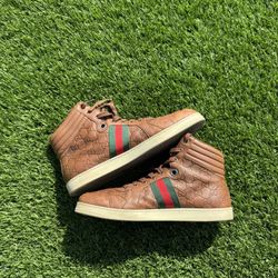 Authentic Gucci Brown Men’s High Top Sneakers 