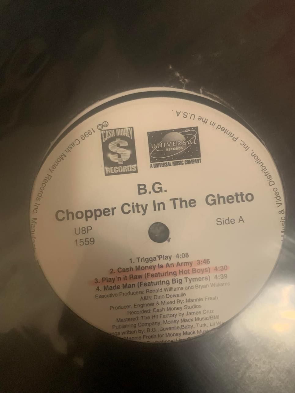B.G. - Chopper City In The Ghetto 12” Vinyl Record