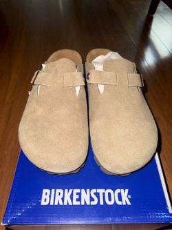 Birkenstock Boston Soft Footbed Suede Taupe