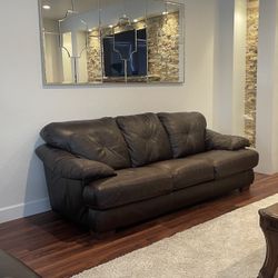 Leather Sofa Set (Good Condition) 