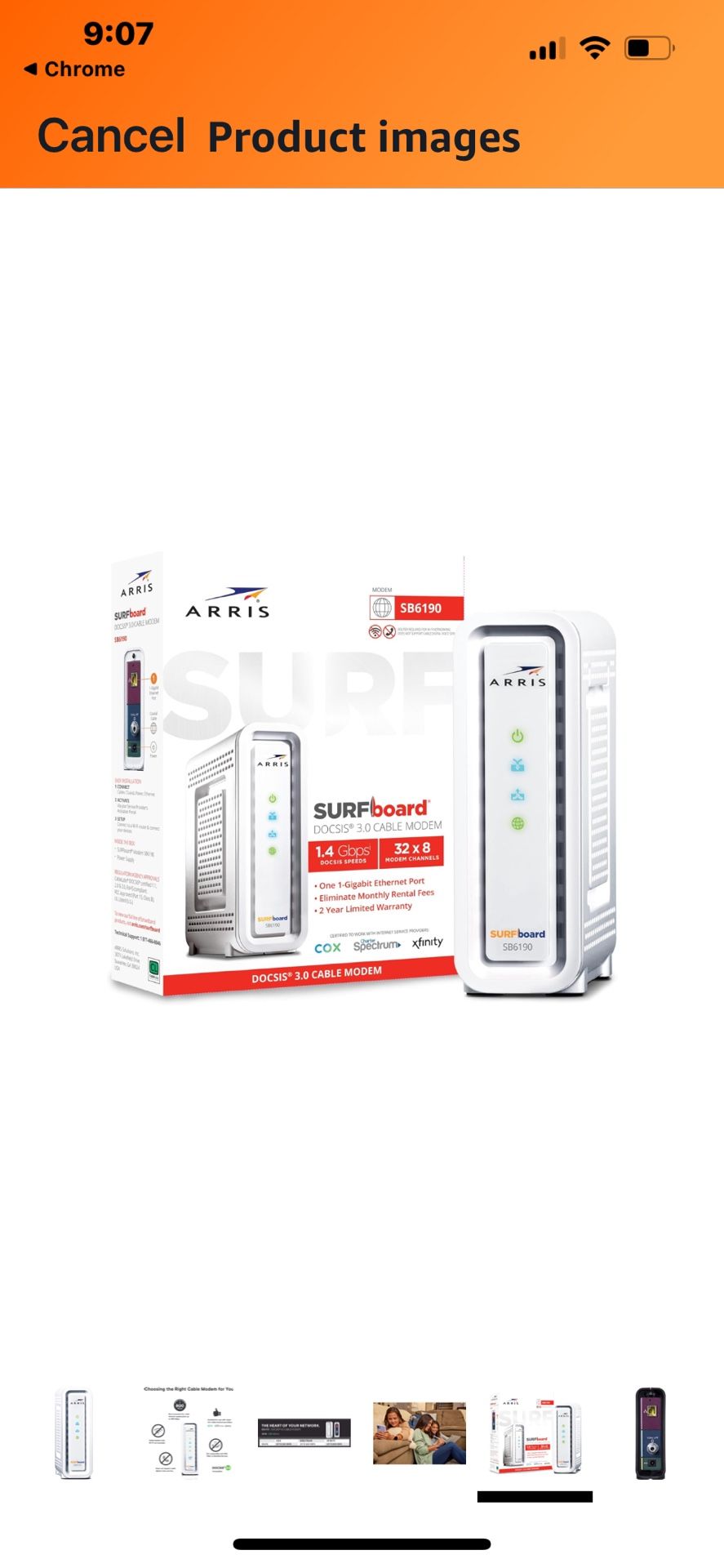 ARRIS Surfboard® SB6190 Cable Modem
