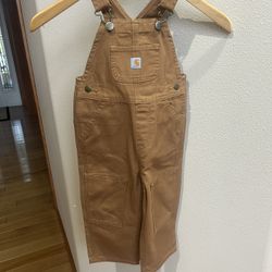 NWOT Carhartt Brown Double Knee Overalls - 2T