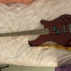 Mitchel Red Electric Bass Guitar