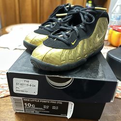 Nike Little Posite 10C Black/gold