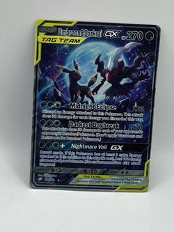 Non TCG Pokemon Umbreon & Darkrai Gx Tag Team Fan Art Card