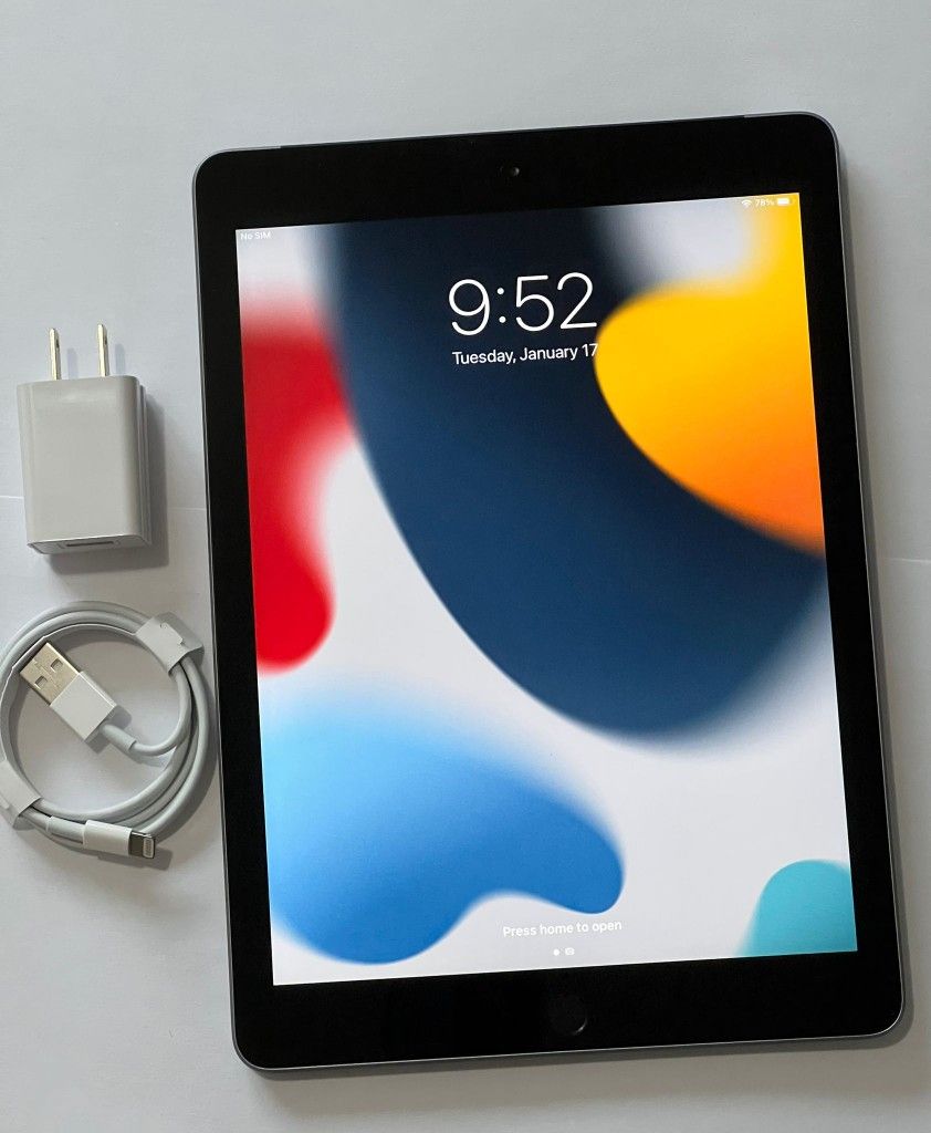 iPad 6 , Sixth Generation , Unlocked Cellular and iCloud , Wi-Fi Internet, Excellent Condition, Usable all Company Sim
