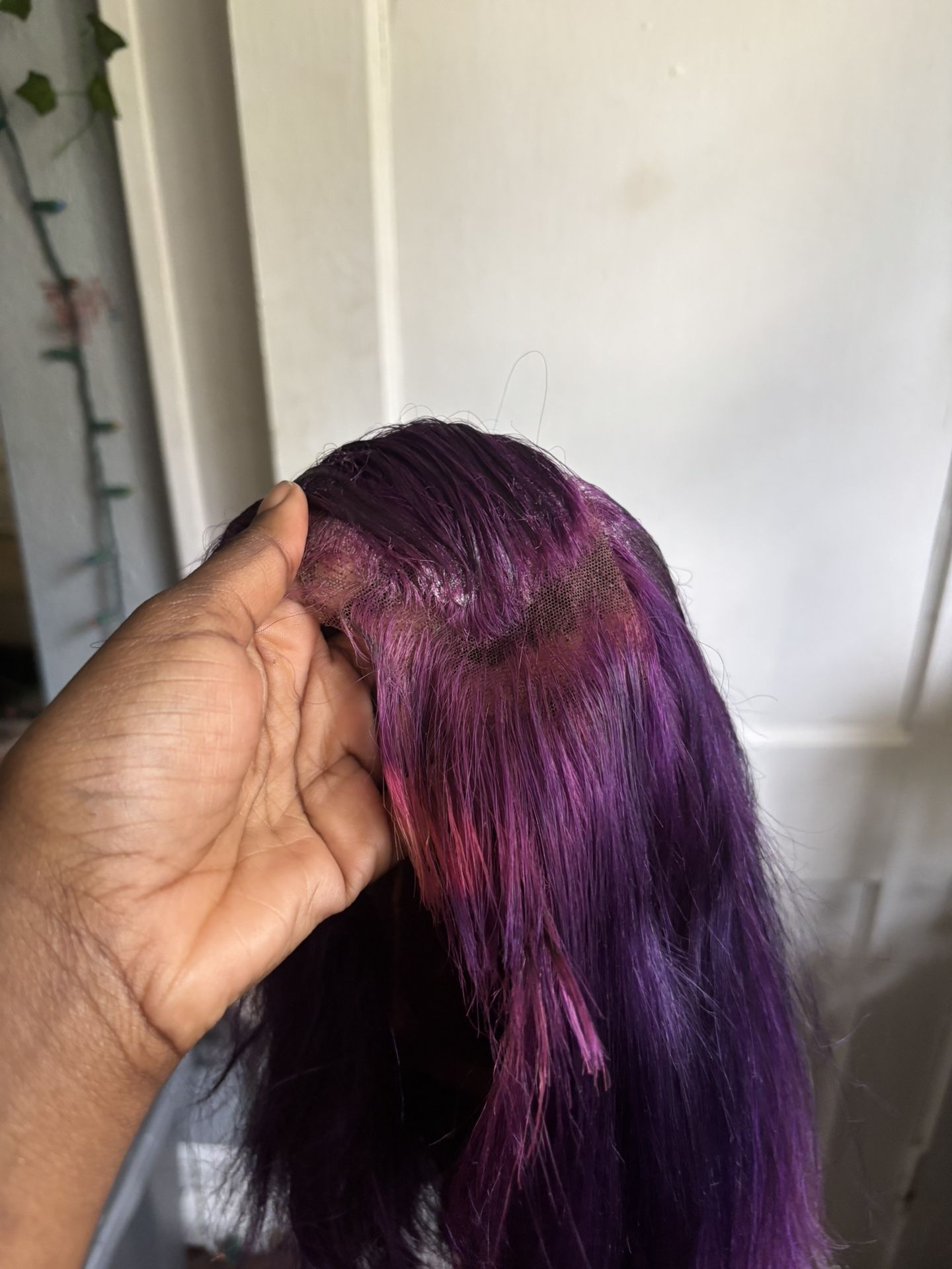 Purple Human Hair Bob