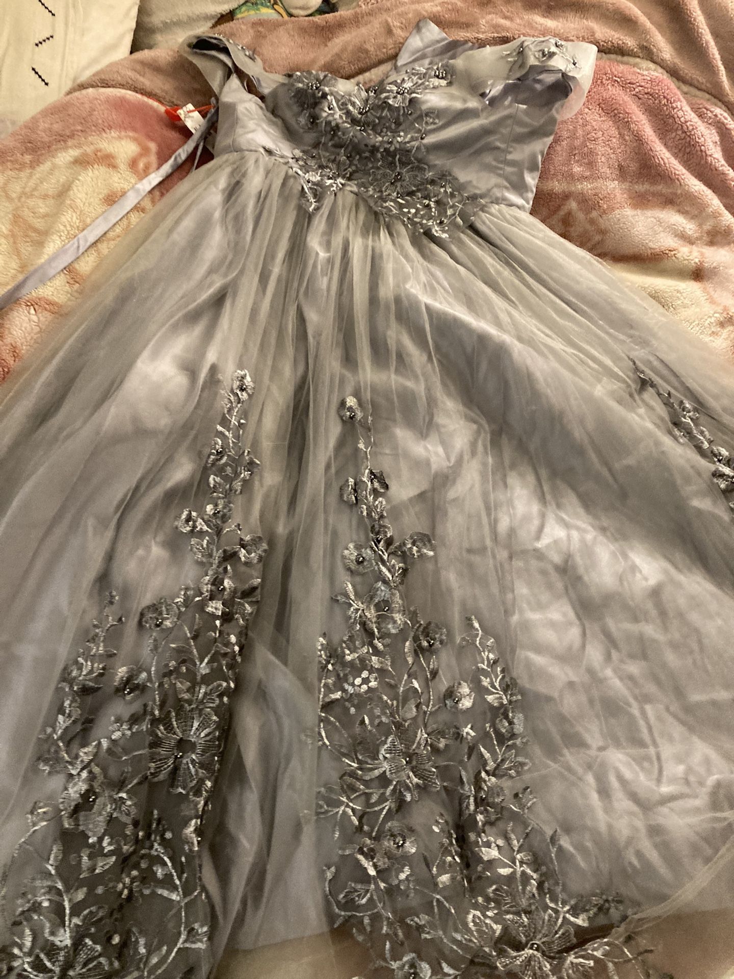 New Gray Dress for quinceañera, sweet sixteen or elegant party dress