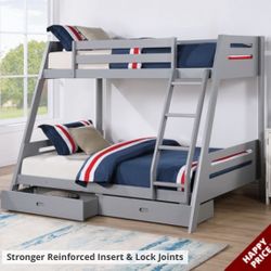 Bunk Bed Frame With Mattresses 