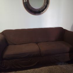 Beige Couch, Used, No Pets, Needs To Be Cleaned, Strong Structure, No Rips, No Tears and Still Has Alot Of Life Still...