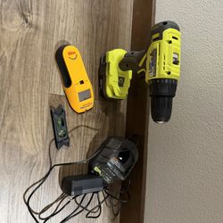 Ryobi Drill And Zircon Stud Sensor