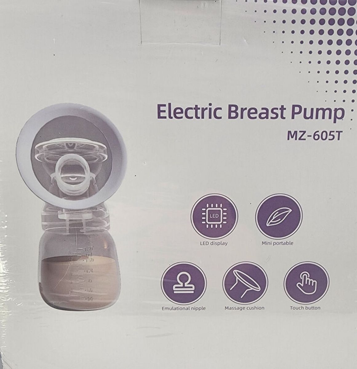 ELECTRIC BREAST PUMP MZ-605T BPA FREE 9 LEVELS 3 MODES PORTABLE EFFICIENT