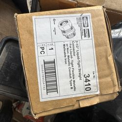 Brand New Hubbell/Raco 3410 2 1/2" Liquid-Tight Straight Connector FP