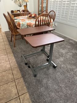 New Adjustable Overbed bedside Tray Tables
