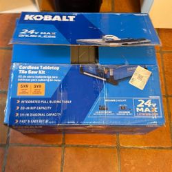 Kobalt 24v Max Cordless Tabletop Tile Saw Kit 