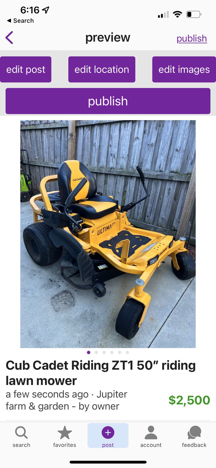 Cub Cadet ZT 50” Riding Mower - Low Hours , Rarely Used 