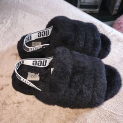 UGG Fluff Yeah Slide In Black 