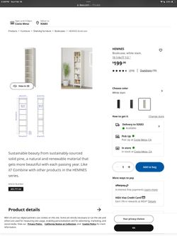 Ikea Bookcase Retail $199