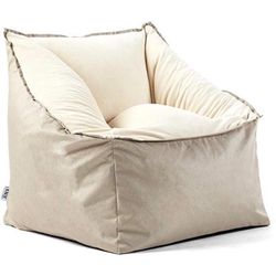 Like New - Lux Big Joe Slalom Beanbag Chair, Oat/Ivory