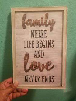 Family Small Picture..size 8×10 size ..Beand New!