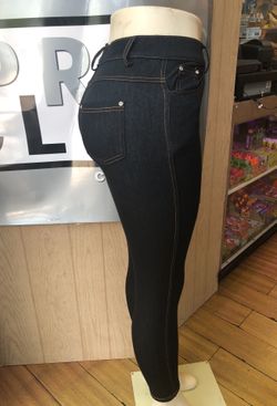 Leg wear black and blue