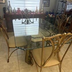 Antique Metal Dining Room Set