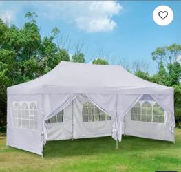 10x20Ft Pop up Canopy Tent Party Heavy Duty Instant Gazebo with 4 Removable Sidewalls