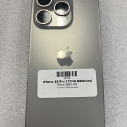 iPhone 15 pro 128 GB unlocked