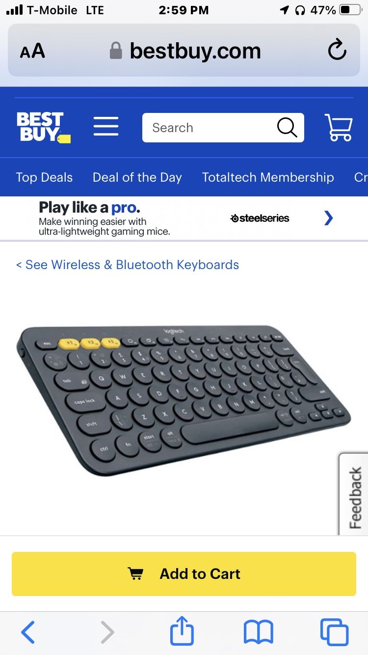 Logitech - K380 TKL Wireless Scissor Keyboard for PC, Laptop, Windows, Mac, Android, iPad OS, Apple TV - Gray